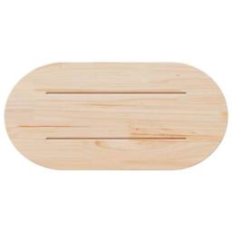 Berkfield Home Table Top 60x30x2.5 cm Solid Wood Pine Oval in Natural - thumbnail 4