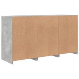 Berkfield Home Sideboard with LED Lights Concrete Grey 123x37x67 cm - Size: 123 x 37 x 67 cm - thumbnail 8