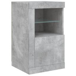 Berkfield Home Sideboard with LED Lights Concrete Grey 123x37x67 cm - Size: 123 x 37 x 67 cm - thumbnail 9