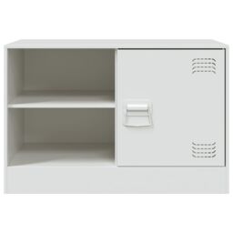 Berkfield Home TV Cabinet White 67x39x44 cm Steel - Size: 67 x 39 x 44 cm - thumbnail 6