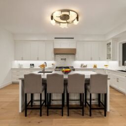 Garwarm 5 - Light 40cm LED Round Acrylic Flush Mount in Metallic Gold - thumbnail 5