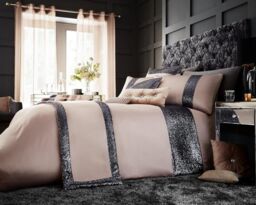 Smart Living Premium Polycotton Glamorous Duvet Cover With Pillowcases in Chocolate - Size: Double - thumbnail 2