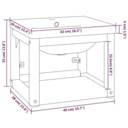 Berkfield Home Elegant Bathroom Washbasin Frame with Built-in Basin Black Iron - thumbnail 7