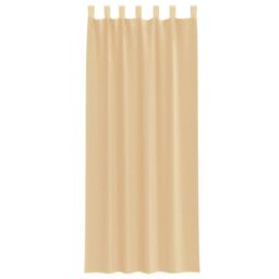 Berkfield Home Voile Curtains with Rod Pockets 2 pcs Sand in Brown - thumbnail 4