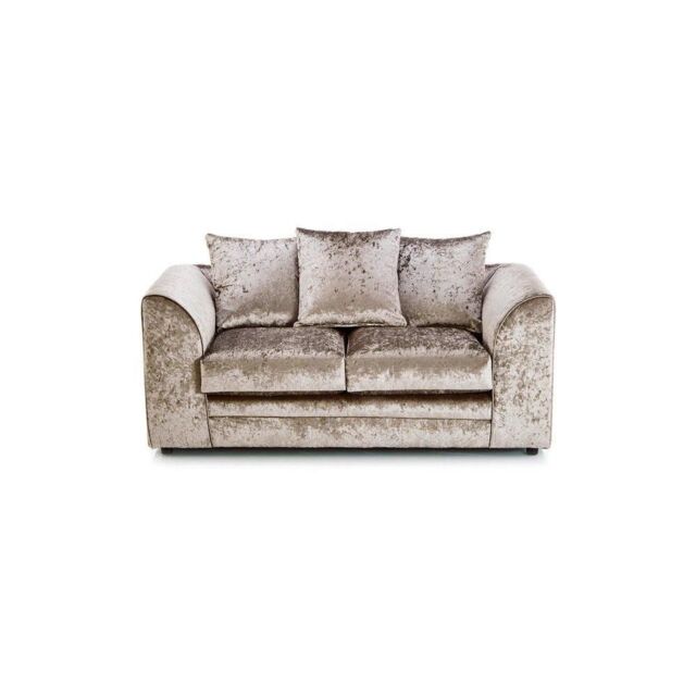 Furniture 786 Bella Crushed Velvet 2 Seater Sofa in Gold - image 1