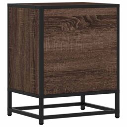 Berkfield Home Bedside Cabinets 2 pcs Brown Oak 40x31x50 cm Engineered Wood & Metal - Size: 40 x 31 x 50 cm - thumbnail 8