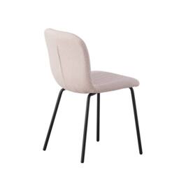 MCC Direct Bella Luxe Set of 6 Teddy Faux Fur Dining Chairs in Baby Pink - thumbnail 6