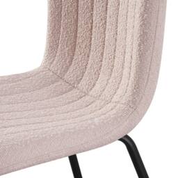 MCC Direct Bella Luxe Set of 6 Teddy Faux Fur Dining Chairs in Baby Pink - thumbnail 8