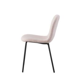 MCC Direct Bella Luxe Set of 6 Teddy Faux Fur Dining Chairs in Baby Pink - thumbnail 4