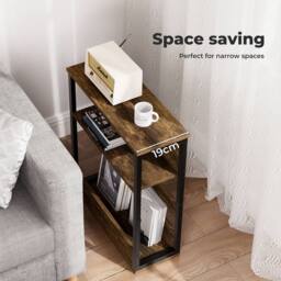 Levede Narrow Coffee End Table Sofa Over Bedside Table Laptop Shelf Desk - thumbnail 4