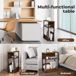 Levede Narrow Coffee End Table Sofa Over Bedside Table Laptop Shelf Desk - thumbnail 6