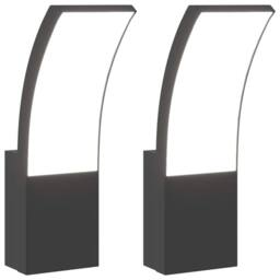 Berkfield Home Outdoor LED Wall Lights 2pcs Black Die-cast Aluminium - thumbnail 2
