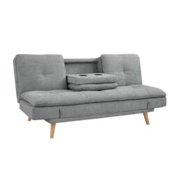 Home Detail Lilly Sofa Bed With Adjustable Armrests in Grey - Size: 3 Seater - thumbnail 4