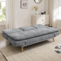Home Detail Lilly Sofa Bed With Adjustable Armrests in Grey - Size: 3 Seater - thumbnail 2