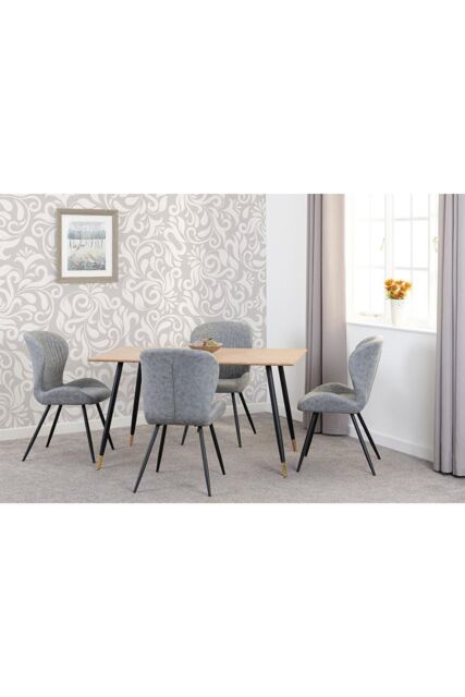 Seconique Hamilton Medium Dining Set with Quebec Chairs in Grey - image 1