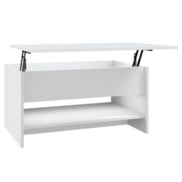 Berkfield Home Coffee Table White 80x50x40 cm Engineered Wood - Size: 80 x 50 x 40 cm - thumbnail 2