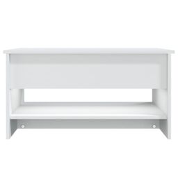 Berkfield Home Coffee Table White 80x50x40 cm Engineered Wood - Size: 80 x 50 x 40 cm - thumbnail 6