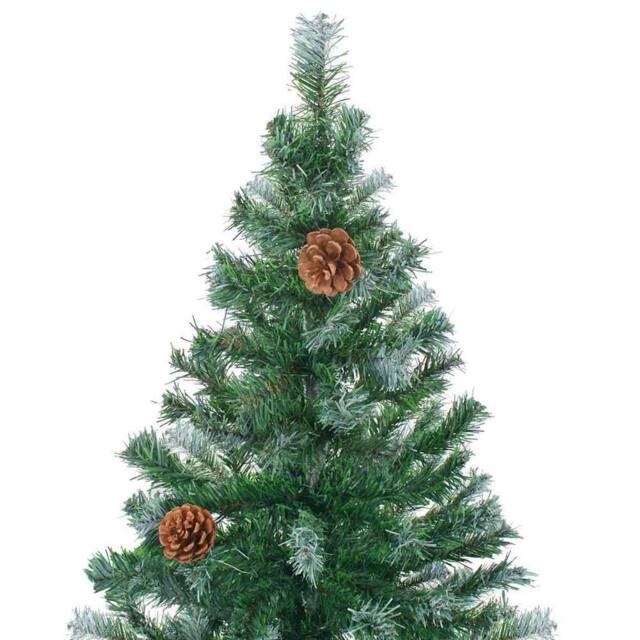 Berkfield Home Beautiful Artificial Pre-lit Christmas Tree with Ball Set Pinecon in Green - image 1