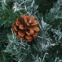 Berkfield Home Beautiful Artificial Pre-lit Christmas Tree with Ball Set Pinecon in Green - thumbnail 5