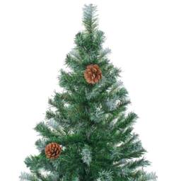 Berkfield Home Beautiful Artificial Pre-lit Christmas Tree with Ball Set Pinecon in Green - thumbnail 1