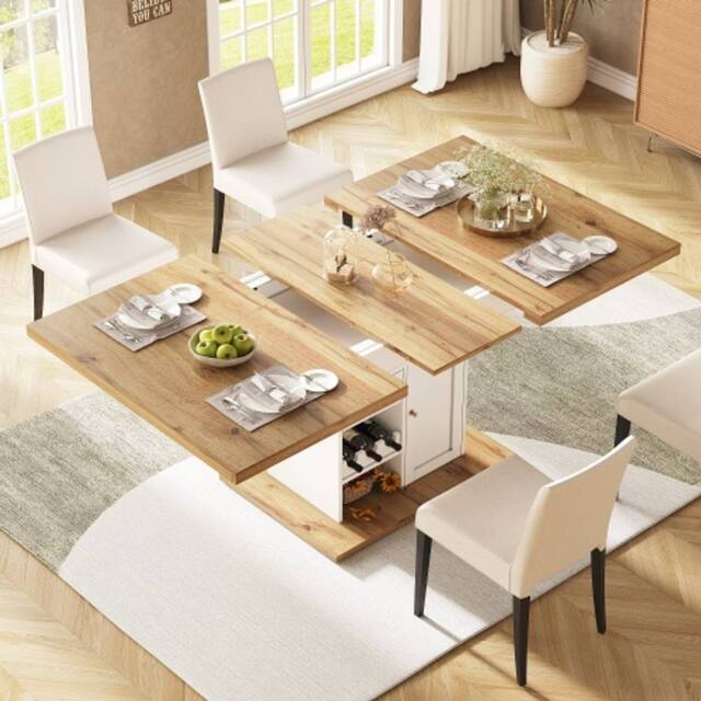 Matteo Extendable Dining Table - White - Contemporary - Dining Table - image 1