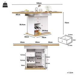Matteo Extendable Dining Table - White - Contemporary - Dining Table - thumbnail 5