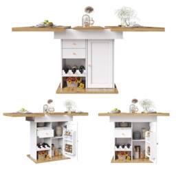 Matteo Extendable Dining Table - White - Contemporary - Dining Table - thumbnail 6