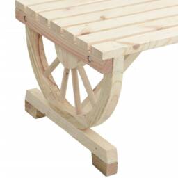Berkfield Home 2 Piece Garden Lounge Set Solid Wood Fir in Natural - thumbnail 6