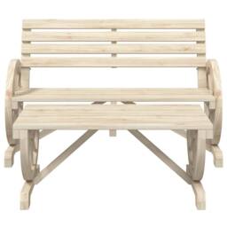 Berkfield Home 2 Piece Garden Lounge Set Solid Wood Fir in Natural - thumbnail 3