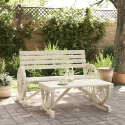 Berkfield Home 2 Piece Garden Lounge Set Solid Wood Fir in Natural - thumbnail 2