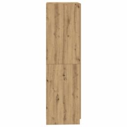 Berkfield Home Wardrobe Artisan Oak 90x52x200 cm Engineered Wood in Brown - Size: 90 x 52 x 200 cm - thumbnail 5
