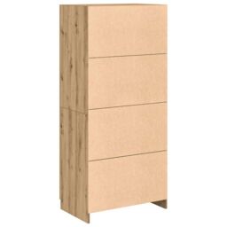 Berkfield Home Wardrobe Artisan Oak 90x52x200 cm Engineered Wood in Brown - Size: 90 x 52 x 200 cm - thumbnail 6