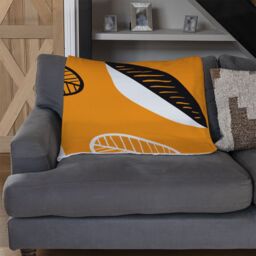 Benjamin Tate Design Doodle Leaves Blanket in Natural - Size: 120 cm x 150 cm - thumbnail 2