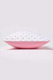 Homescapes Cotton Hearts Cushion Cover in Pink - Size: 30 cm x 50 cm - thumbnail 3