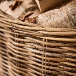 Dibor Traditional Natural Large Azara Oval Log Basket H39 x L56 x W45cm - Size: Small - thumbnail 3