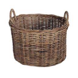 Dibor Traditional Natural Large Azara Oval Log Basket H39 x L56 x W45cm - Size: Small - thumbnail 2
