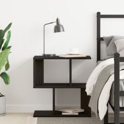 Berkfield Home Bedside Cabinet Black Oak 50x30x51, 5 cm Engineered Wood - thumbnail 4