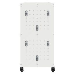 Berkfield Home Tool Trolley with Shelf with Wheel with Storage Manual White Compact Powder-coated steel - thumbnail 6