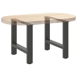 Berkfield Home Coffee Table Legs Anthracite 2 pcs 60x(42-43) cm Steel - thumbnail 8