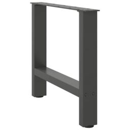 Berkfield Home Coffee Table Legs Anthracite 2 pcs 60x(42-43) cm Steel - thumbnail 4