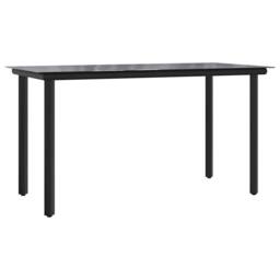 Berkfield Home Beautiful 7 Piece Garden Dining Set Black Textilene & Steel - thumbnail 6