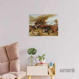 "Artery8 Defence Rorke's' Drift Zulu War Canvas Wall Art Print in Brown - Size: W18"" x H24""" - thumbnail 3