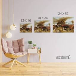 "Artery8 Defence Rorke's' Drift Zulu War Canvas Wall Art Print in Brown - Size: W18"" x H24""" - thumbnail 4