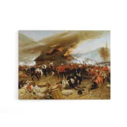 "Artery8 Defence Rorke's' Drift Zulu War Canvas Wall Art Print in Brown - Size: W18"" x H24""" - thumbnail 1