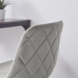 FurnitureboxUK Tessa Grey Velvet Office Chair - thumbnail 4