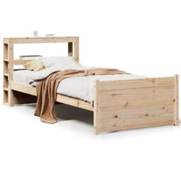 Berkfield Home Bed Frame with Headboard without Mattress 75x190 cm Small Single in Light Tan - thumbnail 1