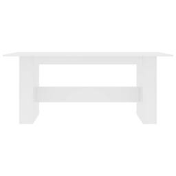 Berkfield Home Dining Table White 180x90x76 cm Engineered Wood - Size: 180 x 90 x 76 cm - thumbnail 4