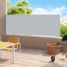 Berkfield Home Patio Retractable Side Awning 180x500 cm Grey - thumbnail 1