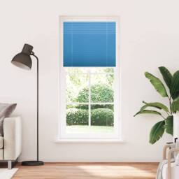 Berkfield Home Pleated Blind Blue 95x200 cm Fabric Width 94.4 cm Polyester