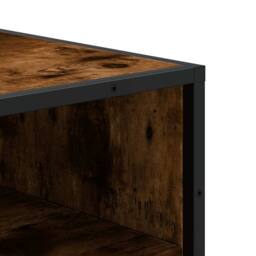 Berkfield Home Shoe Rack Smoked Oak 48x38x97.5 cm Engineered Wood in Brown - thumbnail 7
